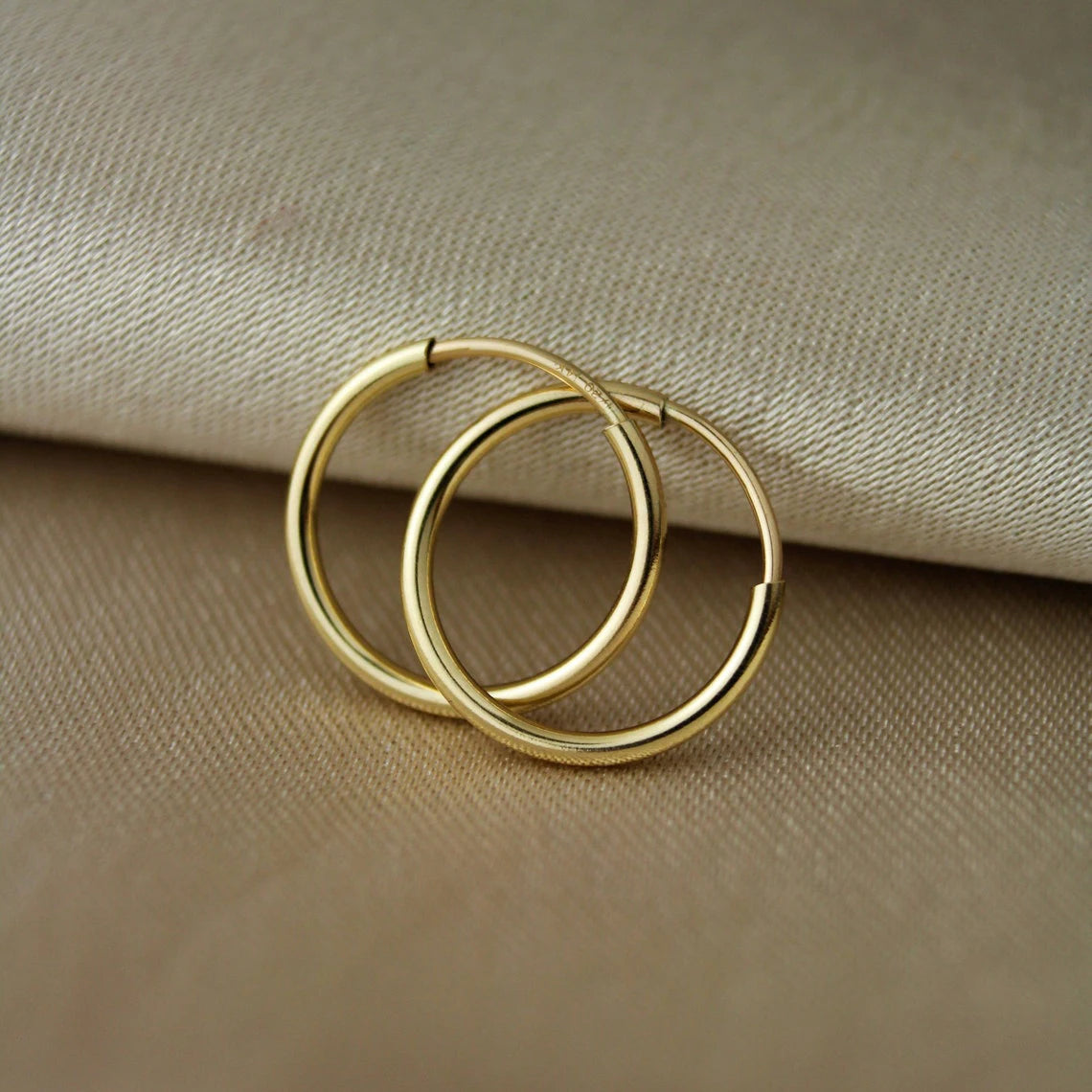 Vintage Large 14k Gold-filled top Hoop Earrings