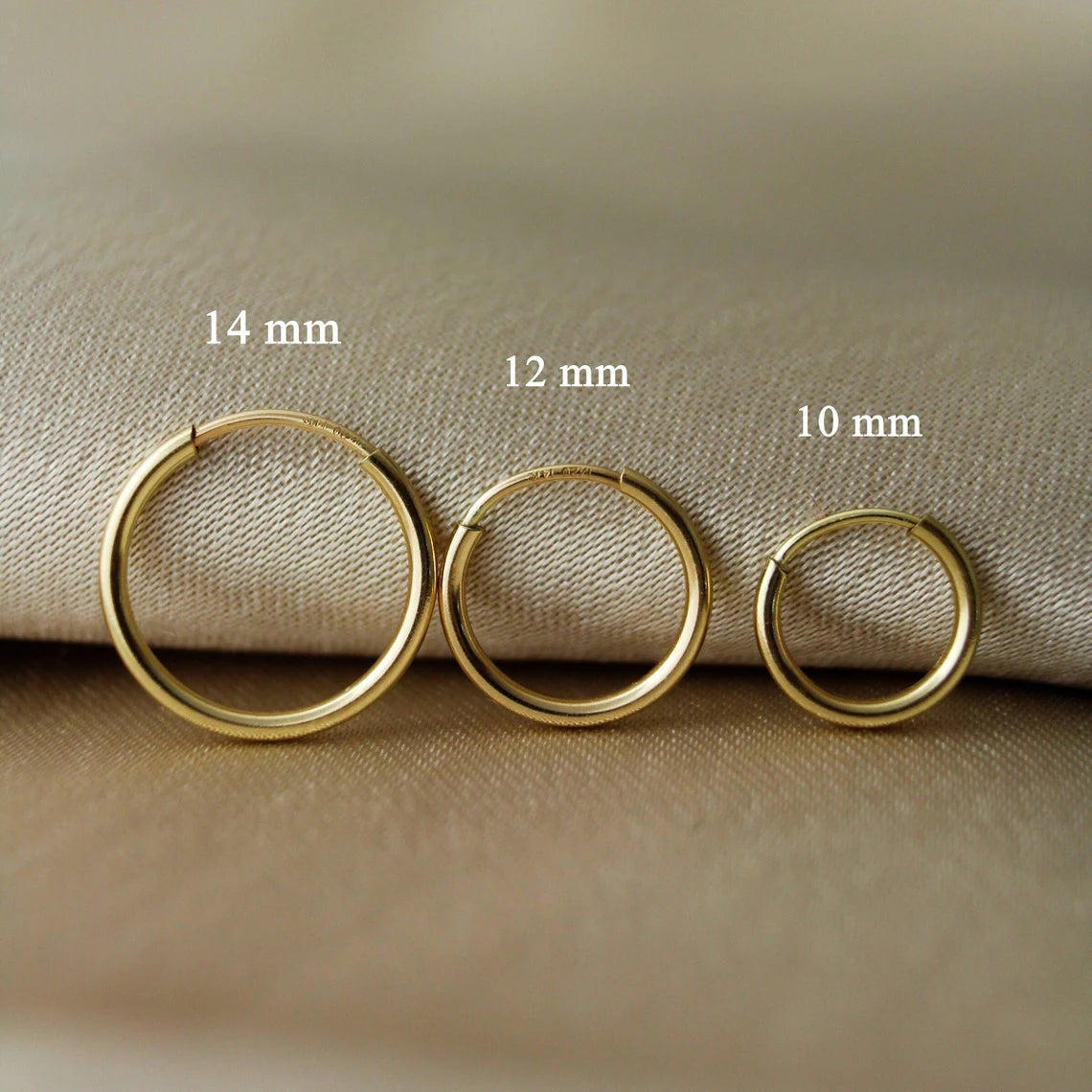 14K Gold Hoop Earrings