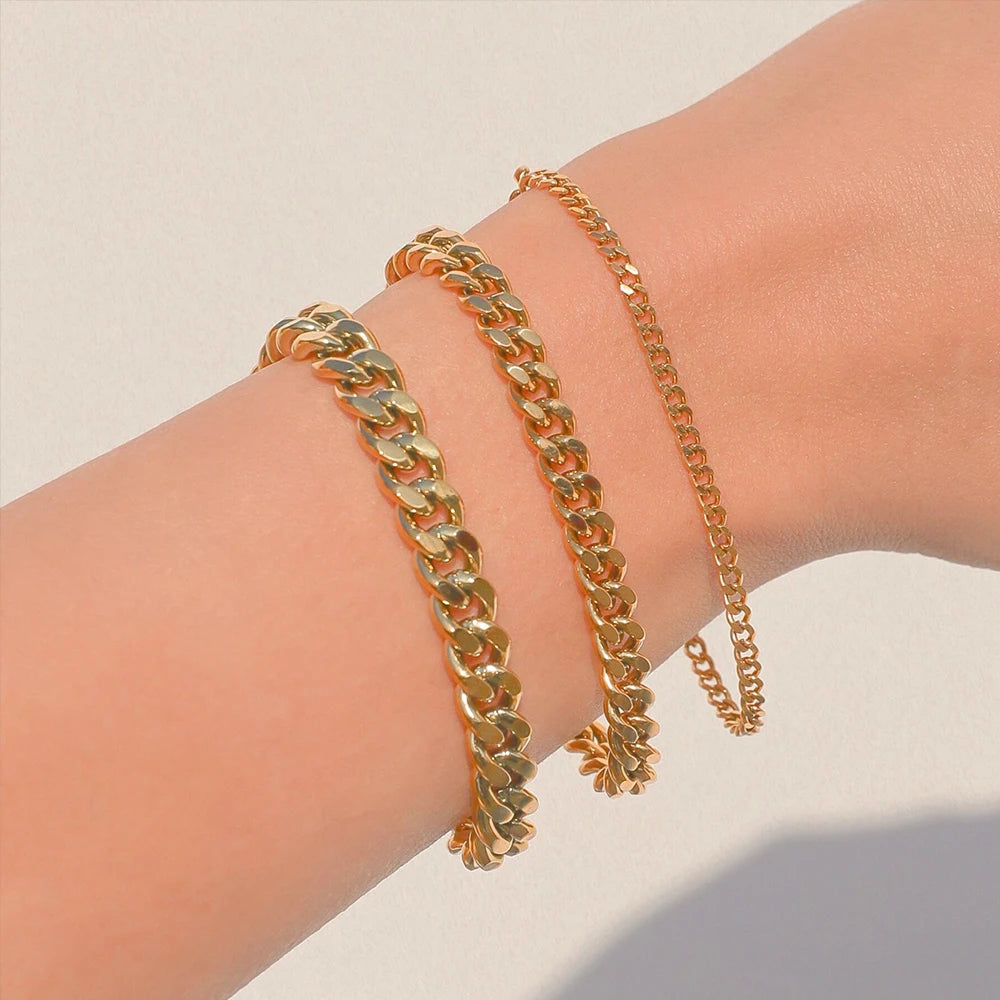 Minimalist Chain Gold Plated Bracelets