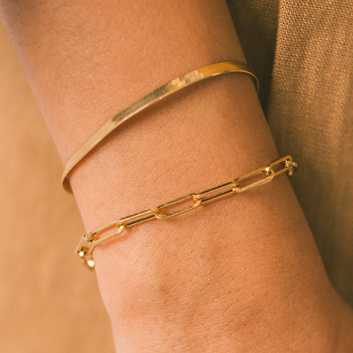 Minimalist Chain Gold Plated Bracelets