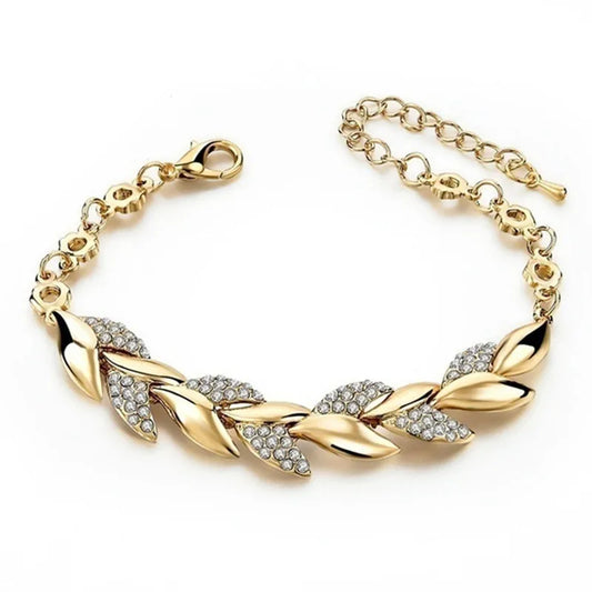 Love Braided Leaf Bracelet