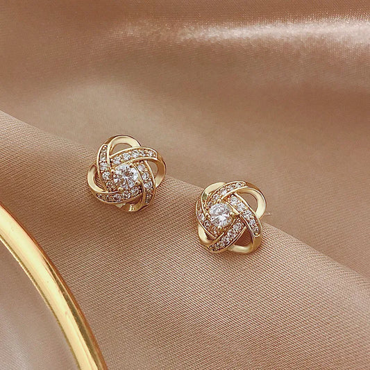 Dandelion Stud Gold Plated Earrings