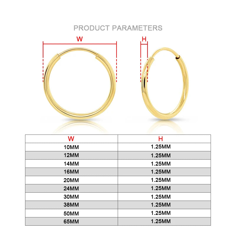 14K Gold Hoop Earrings